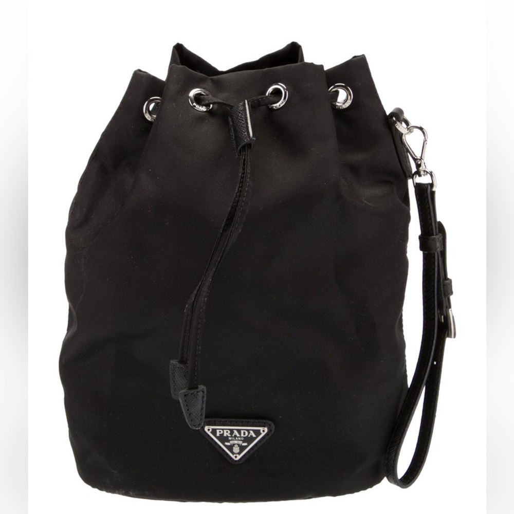 Pre-Loved Prada Re-Nylon Pouch Bag Black